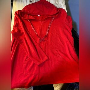 Lane Bryant Red Hoodie Sweatshirt